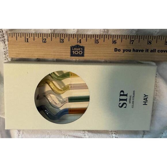 Case of 24 Hay Colorful Glass Spiral Sip Straws Reusable Danish Eco Friendly - Picture 4 of 6